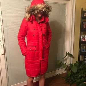 Brooklyn industries long red winter coat